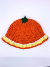 Load image into Gallery viewer, Crochet orange bucket hat - Size M Teen/ Adult
